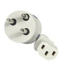 Mercodan SmarTplug DK power cable grey 3.0m, Straight appliance plug earthed to C13, HO5VV-F 3G 1,00mm², 10A-250V. Demko approved