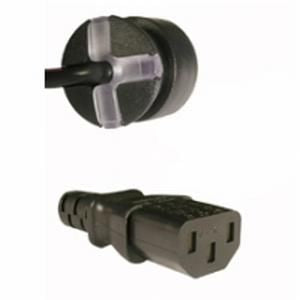 Mercodan SmarTplug DK power cable black 3.0m, Straight appliance plug earthed to C13, HO5VV-F 3G 1,00mm², 10A-250V.Demko approved