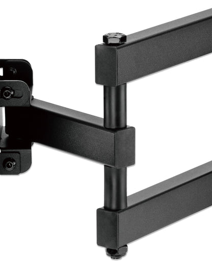 Manhattan Wall Mount for TV & Monitors (Full Motion), For screens 32" to 55", VESA compatibility: all between 100x100mm to 400x400mm - check the dimensions of the four mounting holes on back of screen to ensure it fits, Max 35kg, Black, Bracket