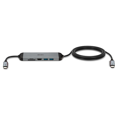 Lindy DST-Micro 140, USB-C Laptop Micro Docking Station with 4K Support and 1.4m 60W Charging Cable