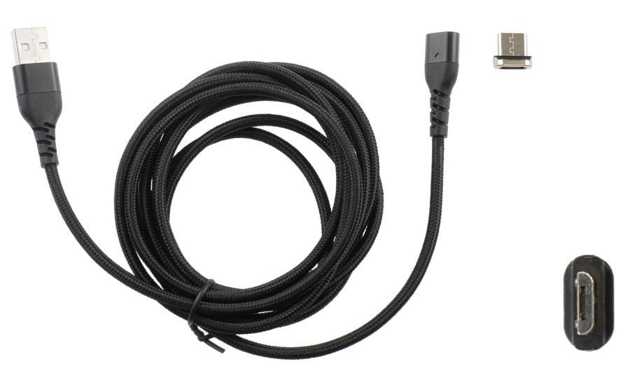 Brodit Charging Cable With magnetic tip, Micro-Usb to Usb-Type A. 945015, 2 m, USB A, Micro-USB B, USB 2.0, Black