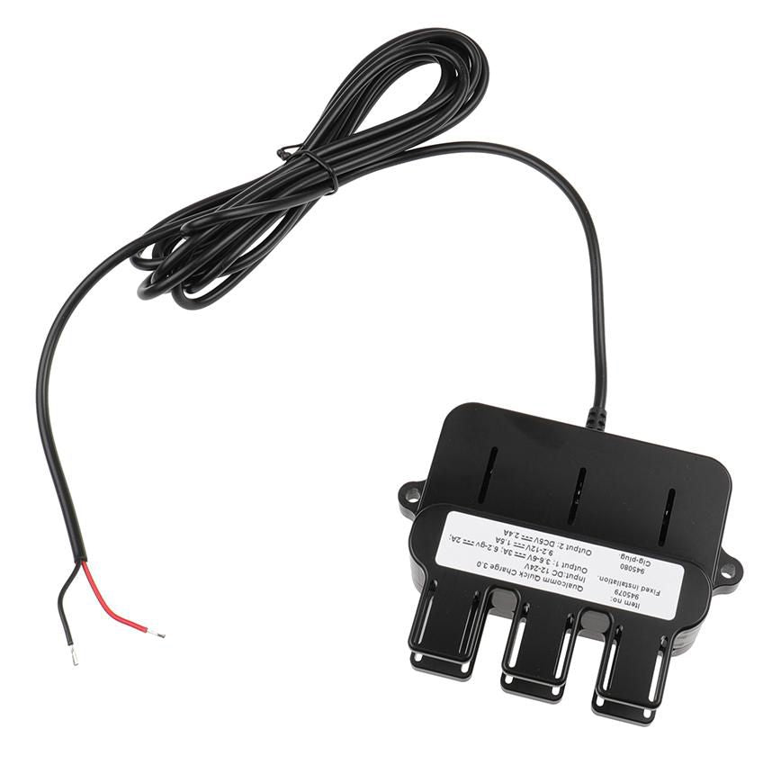 Brodit USB-chargers Triple charger, 3 x USB-A. For fixed instalation. 945079, Auto, 2.97 m, Black