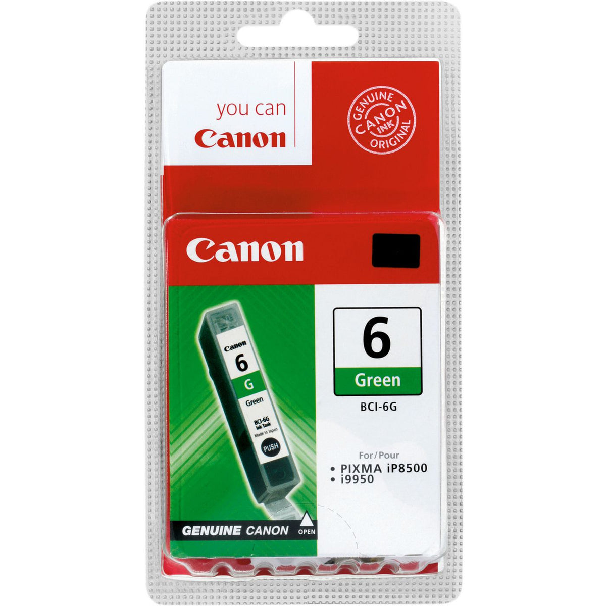 Canon Ink Green Cartridge BCI-6G, Original, Pigment-based ink, Green, Canon, i9900, PIXMA iP8500, 1 pc(s)