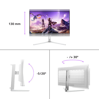 Philips Evnia 8000 32M2N8900/00 computer monitor 80 cm (31.5") 3840 x 2160 pixels 4K Ultra HD QD-OLED White