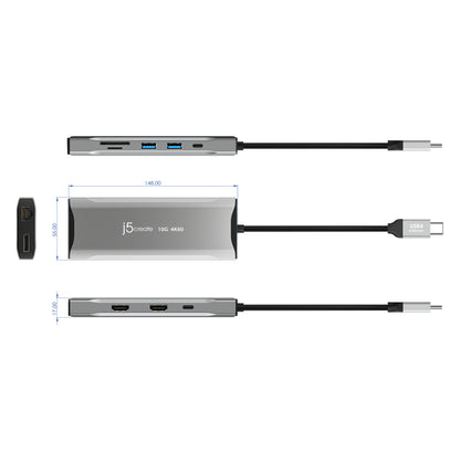 j5create JCD397-N 4K60 Elite USB-C® Multi-Monitor Mini Dock