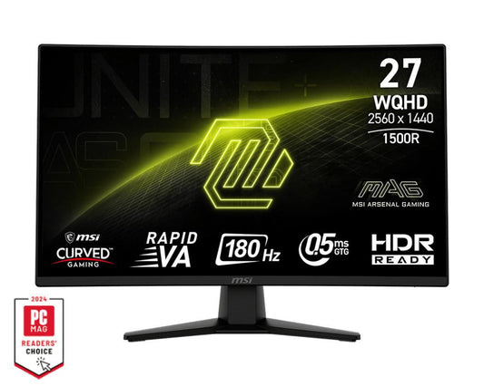 MSI Mag 274Cqfde Computer Monitor 68.6 Cm (27") 2560 X 1440 Pixels Wide Quad Hd Black