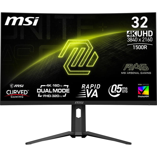 MSI Mag 321Cupdf Computer Monitor 80 Cm (31.5") 3840 X 2160 Pixels 4K Ultra Hd Lcd Black