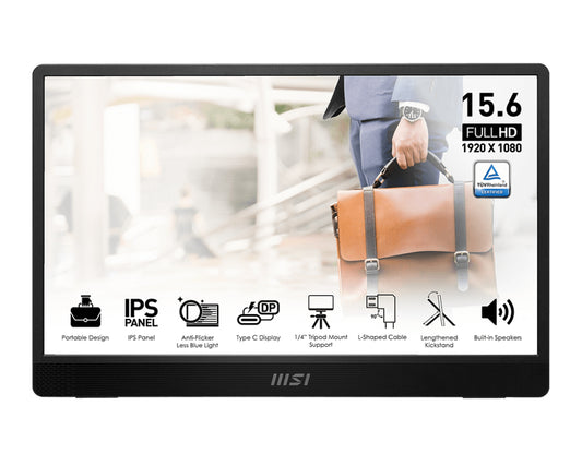 MSI PRO MP161DE E2 computer monitor 39.6 cm (15.6") 1920 x 1080 pixels Full HD LED Black