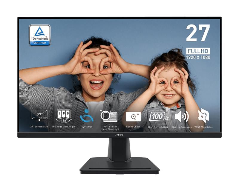 MSI Pro Mp275Qde Computer Monitor 68.6 Cm (27") 2560 X 1440 Pixels Wide Quad Hd Lcd Black