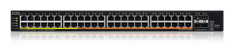 Zyxel XMG2230-52HP Managed L2/L3 2.5G Ethernet (100/1000/2500) Power over Ethernet (PoE) 1U Black