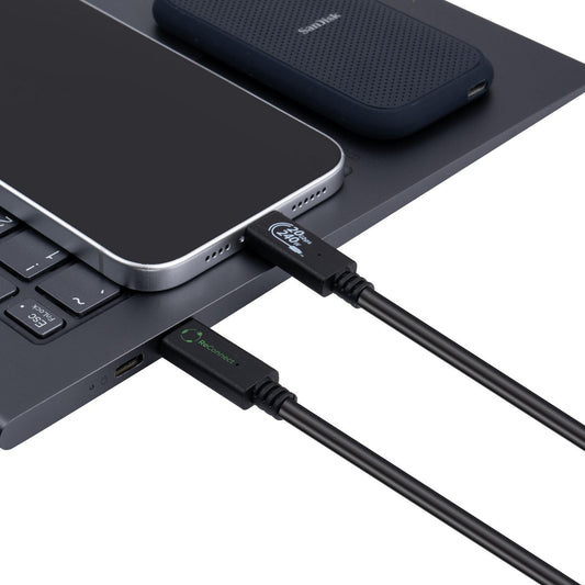 Microconnect ECO-USB3.2CC0.5 USB cable USB 3.2 Gen 2x2 0.5 m USB C Black