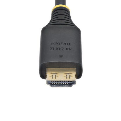 StarTech.com 50cm (1.6ft) High Speed HDMI Cable with Gripping Connectors, 4K 60Hz/1440p 144Hz, HDR10/HDCP 2.2/ARC, 18Gbps, UHD HDMI Cord for TV/Monitor/Display, TPE Jacket