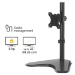 Fellowes Seasa Single Monitor Arm - Freestanding Monitor Mount for 8KG 32 inch Screens - Ergonomic Adjustable Monitor Arm - Tilt 45° Pan 120° Rotation 360°, VESA 75 x 75/100 x 100 - Black