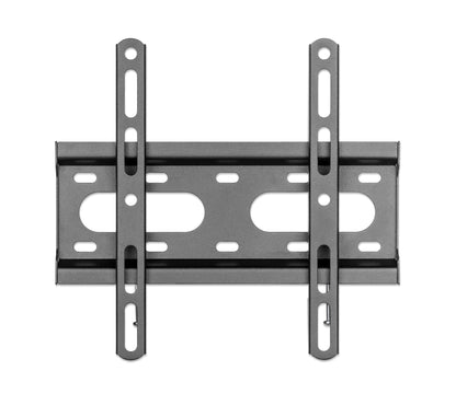 Manhattan Wall Mount for TV & Monitors (Fixed Ultra Slim), For screens 23" to 42", VESA compatibility: all between 75x75mm to 200x200mm - check the dimensions of the four mounting holes on back of screen to ensure it fits, Max 45kg, Black, Bracket