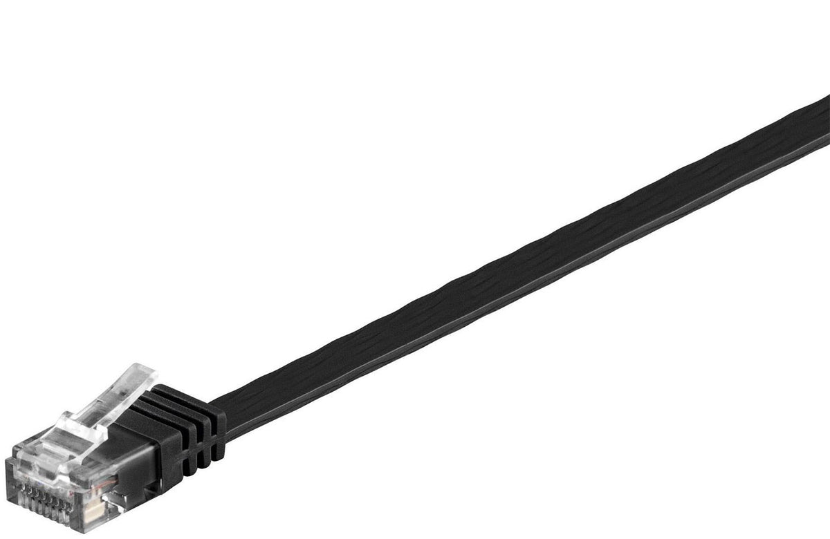 Microconnect V-UTP601S-FLAT networking cable Black 1 m Cat6 U/UTP (UTP)