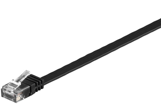 Microconnect V-UTP601S-FLAT networking cable Black 1 m Cat6 U/UTP (UTP)