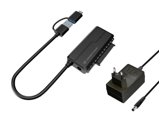 Conceptronic Usb 3.0 Sata Adapter With Power Adapter, 2.5"/3.5" Sata Hdd/Ssd, 2-In-1 Usb C/A Cable