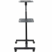 StarTech.com Mobile Projector and Laptop Stand/Cart - Heavy Duty Portable Projector Stand (2 Shelves, hold 22lb/10kg each) - Height Adjustable Rolling Presentation Cart w/Lockable Wheels