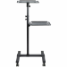 StarTech.com Mobile Projector and Laptop Stand/Cart - Heavy Duty Portable Projector Stand (2 Shelves, hold 22lb/10kg each) - Height Adjustable Rolling Presentation Cart w/Lockable Wheels