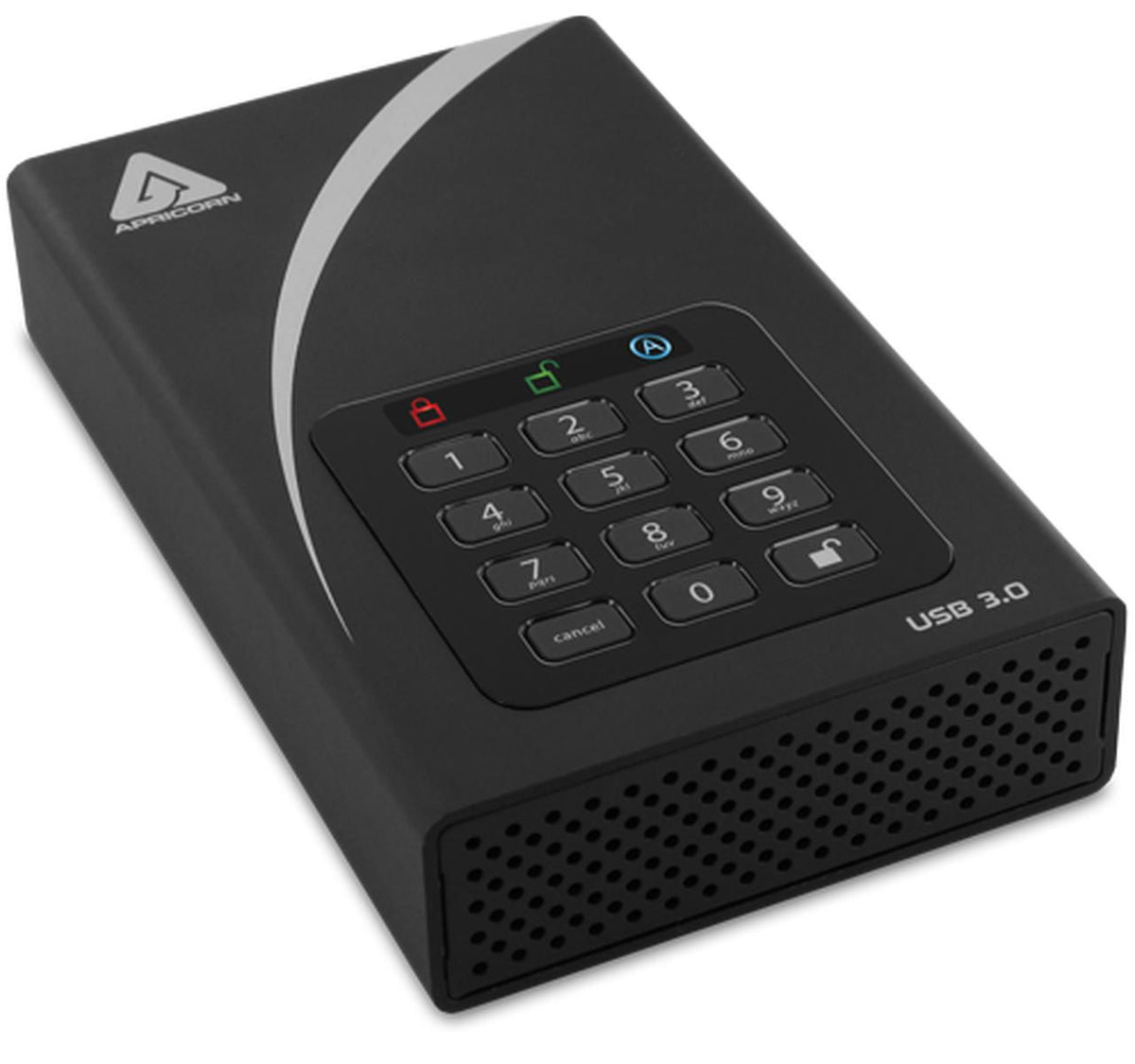 Apricorn 12TB Aegis Padlock DT **New Retail** Secure USB 3.0 256-bit AES hardware encrypted, DESKTOP DRIVE
