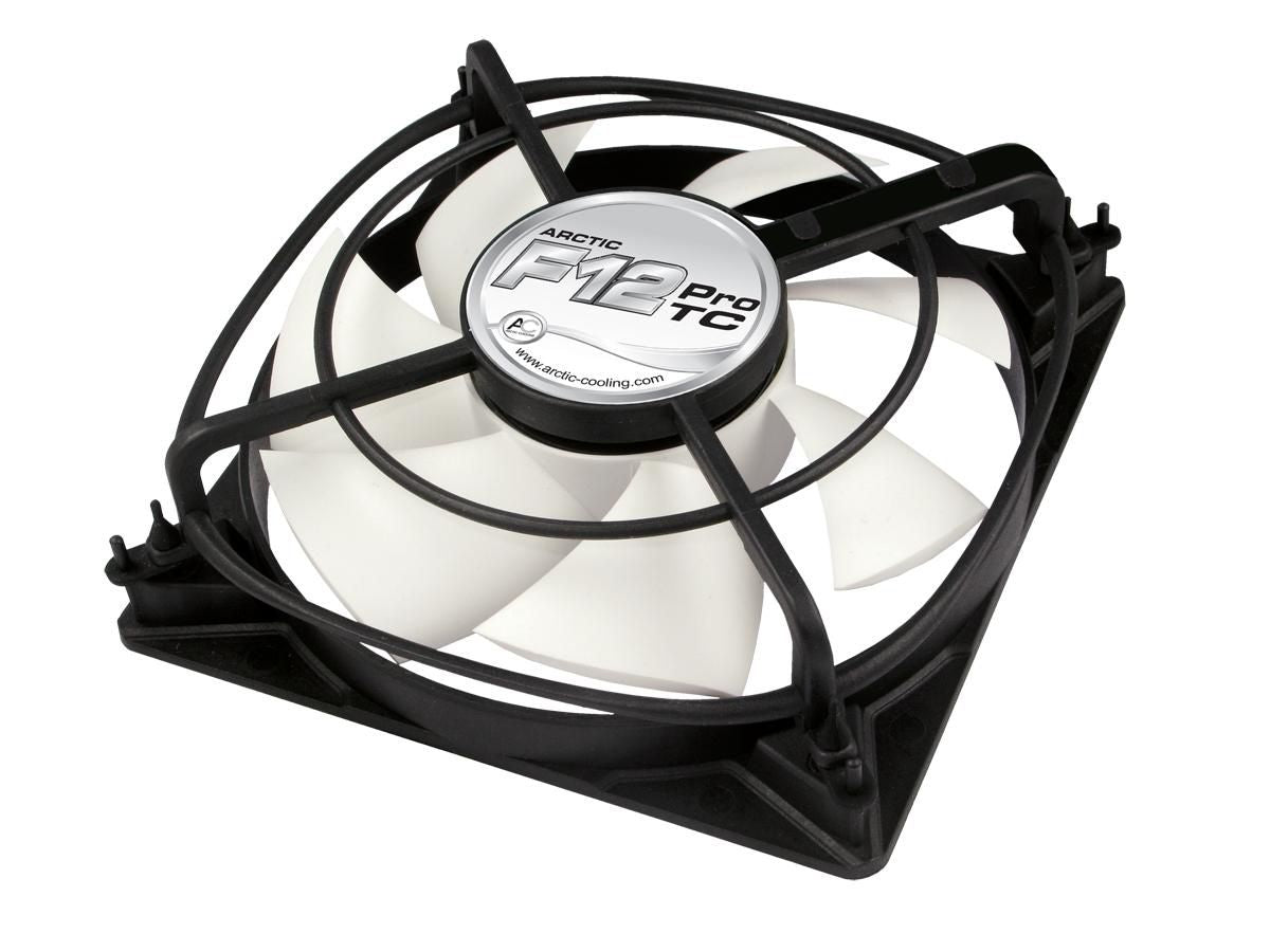 Arctic F12 PRO TC PWM 120x120x38 F12 Pro TC - Temperature Controlled Case Fan with Vibration Absorption, Computer case, Fan, 12 cm, 33