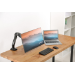 Manhattan Desk Mount for TV & Monitors (Full Motion Spring), For screens 13" to 27", C-Clamp or Grommet Assembly, VESA compatibility: 75x75mm and 100x100mm - check the dimensions of the four mounting holes on back of screen to ensure it fits, Max 9kg, Bla
