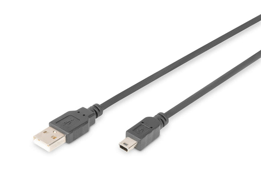 Digitus USB-A - Mini-B connection cable, 1m