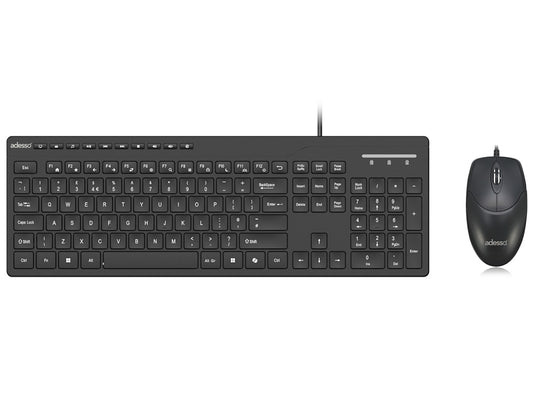 Adesso AKB-134CB-UK Quiet Hotkey Desktop Set keyboard and mouse