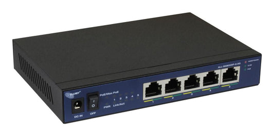 ALLNET 215400 Unmanaged L2 Gigabit Ethernet (10/100/1000) Power Over Ethernet (Poe) Desktop/Wall-Mounting Black