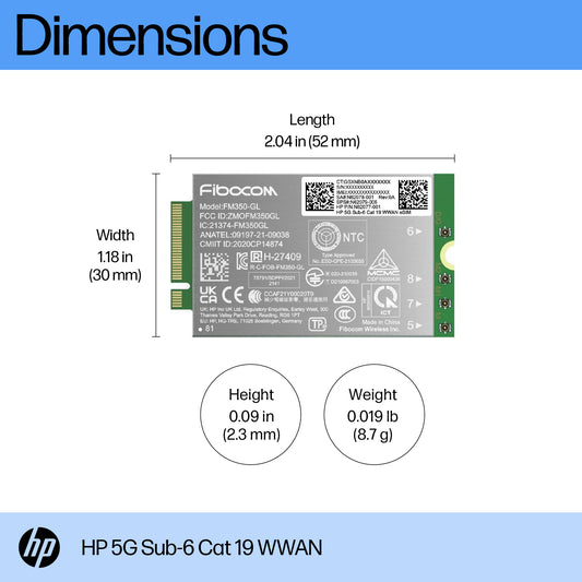 HP 5G Sub-6 Cat 19 WWAN Internal