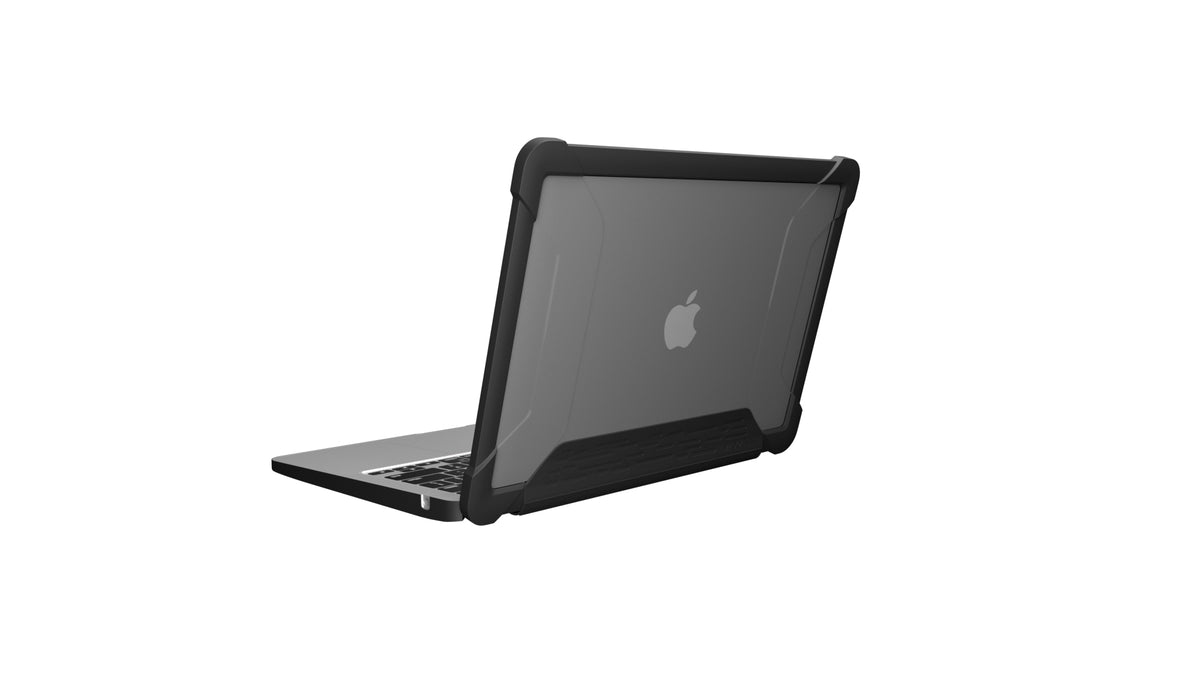 MAXCases Extreme Shell-L for MacBook Air 13.6" (2022 M2) & MacBook Air 13.6 M3 (A3113) & MacBook Air 13.6" M4 (2025) (Black/Clear)