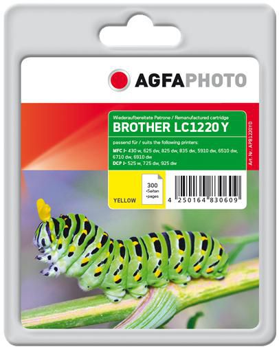 AgfaPhoto Ink Yellow rpl LC1220Y, 7ml APB1220YD, Pigment-based ink, Yellow, Brother, LC1220Y, 1 pc(s), 7 ml