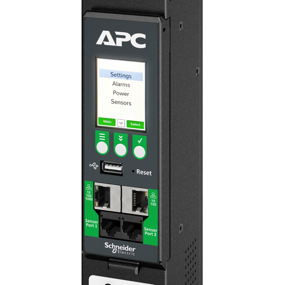 APC NetShelter Rack PDU Advanced, Switched Metered Outlet, 3Phase, 43.5kW 400V 63A or 34.6kW 415V 60A, 42 Outlets, IEC309