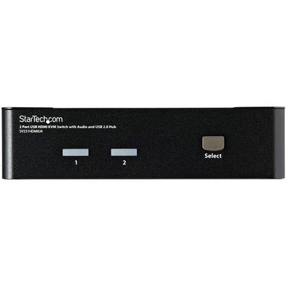 StarTech.com 2 Port USB HDMI KVM Switch with Audio and USB 2.0 Hub - TAA