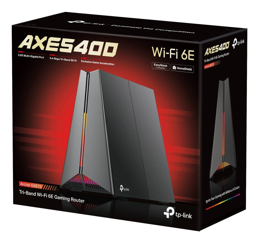 TP-Link Archer GXE75 wireless router 2.5 Gigabit Ethernet Tri-band (2.4 GHz / 5 GHz / 6 GHz)