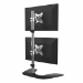 StarTech.com Vertical Dual Monitor Stand, Ergonomic Desktop Stacked Two Monitors, Free Standing Universal Monitor Mount, Height Adjustable - For up to two 27" or 34" Ultrawide (22lb/8kg) VESA Mount Displays