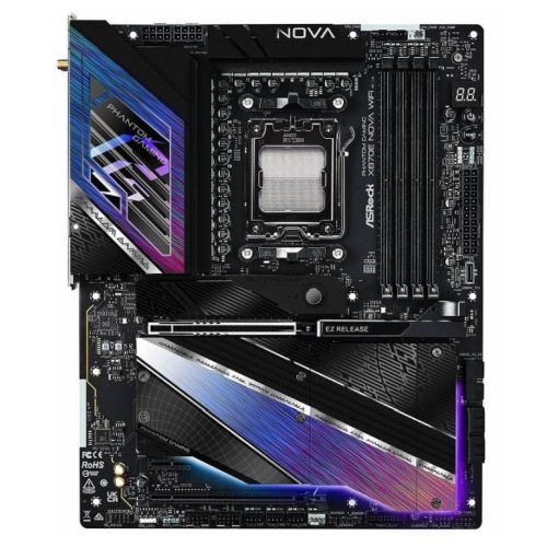 Asrock X870E NOVA WIFI, AMD X870E, AM5, ATX, 4 DDR5, HDMI, 2 USB4, Wi-Fi 7, 5G LAN, RGB, 5x M.2