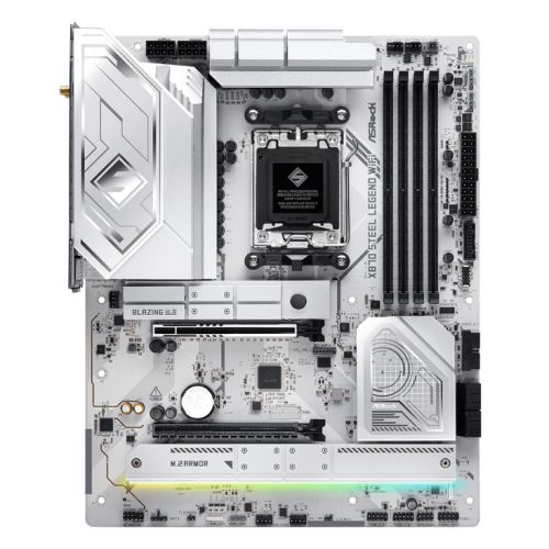 Asrock X870 STEEL LEGEND WIFI, AMD X870, AM5, ATX, 4 DDR5, HDMI, 2 USB4, Wi-Fi 7, 2.5G LAN, RGB, 3x M.2