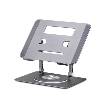 StarTech.com Rotating Laptop Stand, 360 Swivel, Ergonomic Desk Riser for Computer, Elevated Tray w/ Adjustable Tilt, Max 11lb/5kg, Aluminum Build, Portable Design