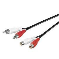 MicroConnect Stereo Ext. Cable, 1.5 meter Stereo Extension cable 2 x RCA male to 2 x RCA female