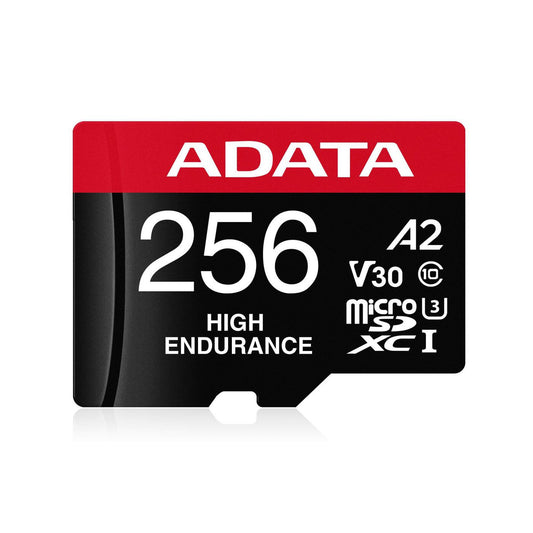 ADATA 256 GB MicroSDXC UHS-I Class 10 Micro SDXC W. Adapter AUSDX256GUI3V30SHA2-RA1, 256 GB, MicroSDXC, Class 10, UHS-I, 100 MB/s, 80 MB/s