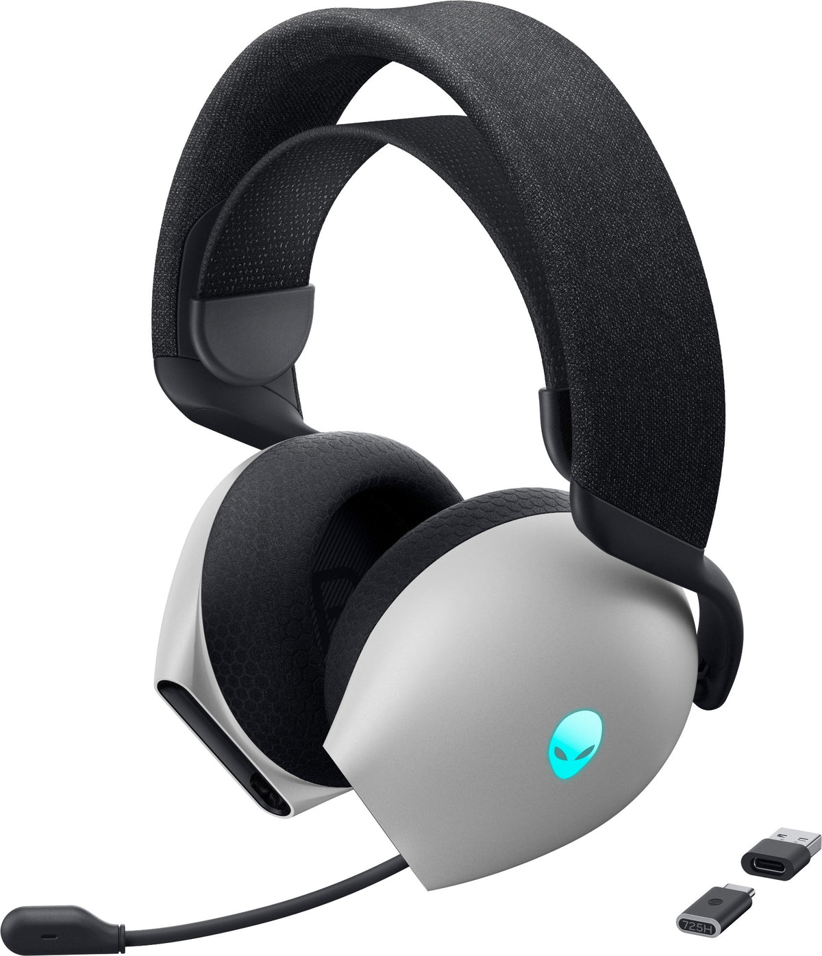 Alienware AW725H Headset Wired & Wireless Head-band Gaming USB Type-C Bluetooth Black, White