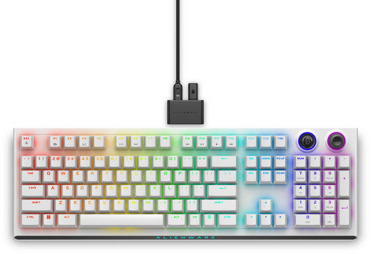 Alienware Tri-Mode AW920K keyboard Gaming USB + RF Wireless + Bluetooth White