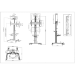 Manhattan Trolley Mount Stand for TV & Monitors, For screens 37" to 65", VESA compatibility: all between 200x200 to 600x400mm - check the dimensions of the four mounting holes on back of screen to ensure it fits, Max 50kg, Silver, LFD, Bracket, Lifetime W