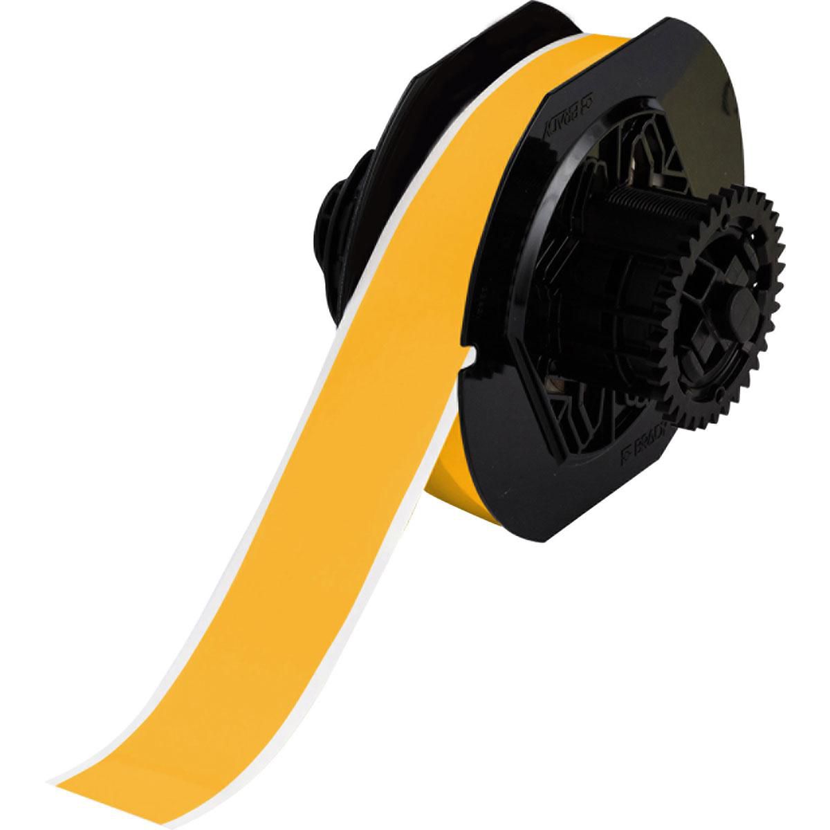 Brady Continuous Vinyl Tape for BBP3X/S3XXX/i3300 Printers B30C-1125-7569-YL, Yellow, Self-adhesive printer label, Vinyl, Acrylic,