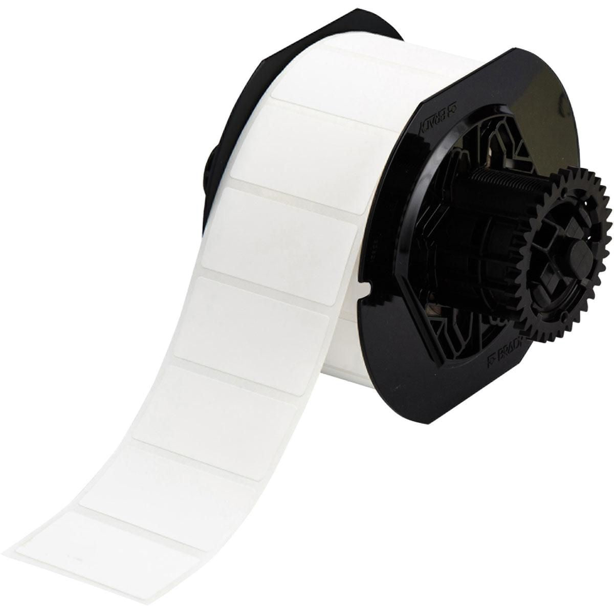 Brady Polypropylene Labels for BBP33/i3300 Printers B33-17-425, White, Rectangle, Permanent, 50.80 x 25.40, Polypropylene (PP),
