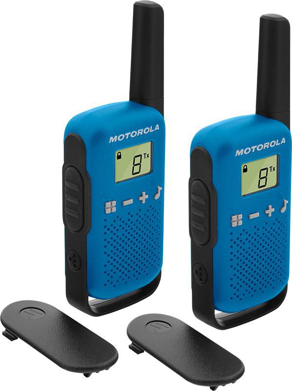 Motorola Talkabout T42 - Portable two-way radio PMR 446 MHz 16-channel black and blue (pack of 2)