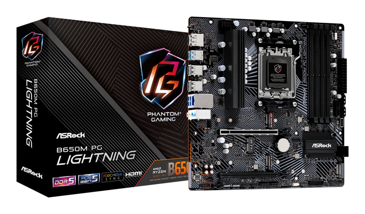 Asrock B650M PG Lightning AMD B650 Socket AM5 micro ATX