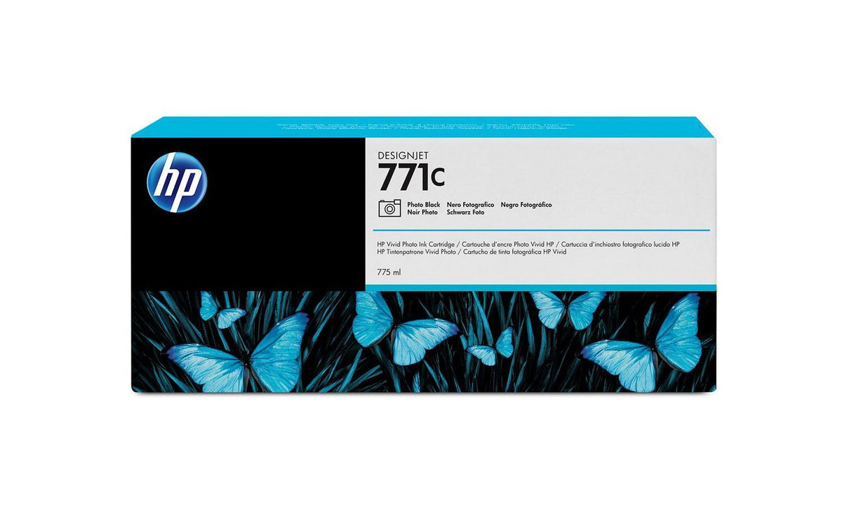 HP Ink Photo Black 771C 775ml 771C 775-ml Photo Black DesignJet Ink Cartridge, Pigment-based ink, Pigment-based ink, 775 ml, 1 pc(s)
