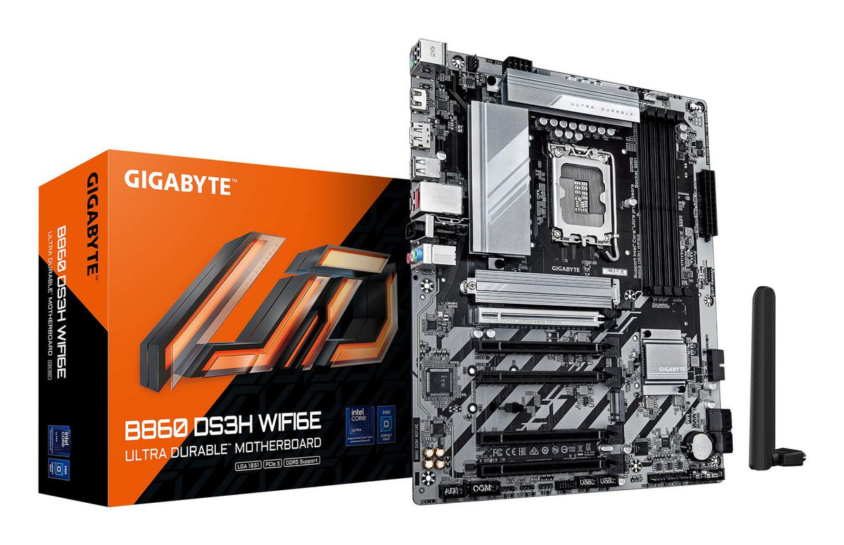 Gigabyte Motherboard - Intel Core Ultra Series Cpus, 8+1+2+2 Phases Vrm, Up To 9066Mhz Ddr5, 1Xpcie 5.0 + 1Xpcie 4.0 M.2, 2.5Gbe Lan, Wifi